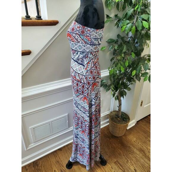 Mudd Women's Multicolor Polyester Off the Shoulder Long Maxi Dress Size X-Small - Picture 5 of 8